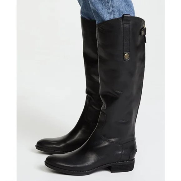 Sam Edelman Penny2 Wide Calf Leather Riding Boot New Size 6 - Picture 1 of 14